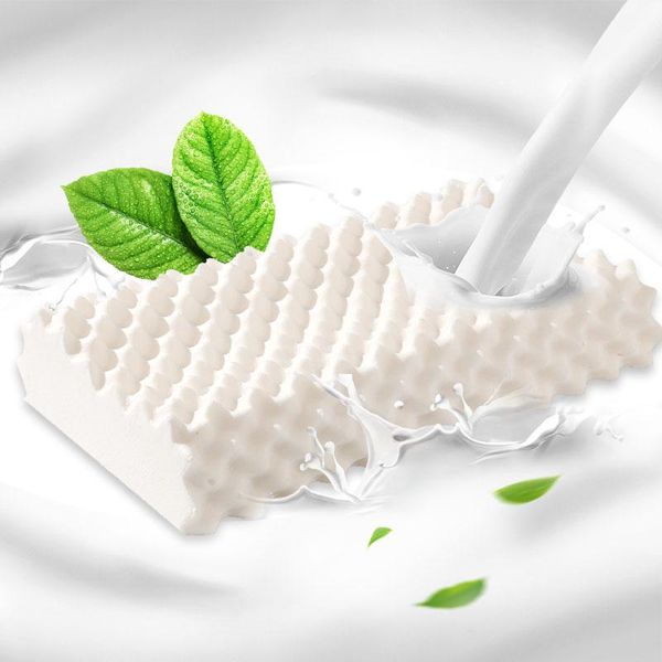 

pillow orthopedi latex massage pure natural thailand neck sleeping pillows protect vertebrae health care cervical audlt