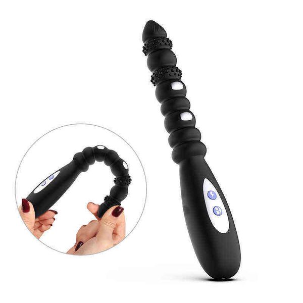 NXY Sex Analspielzeug Omysky Sicherheits-Elektroschock-Prostata-Massagegerät Perlen Vibrator Butt Plug Spielzeug Erwachsene Masturbation für Männer und Frauen 1202