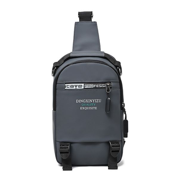 

chest men's new usb rechargeable anti splash double small single shoulder backpack chest bag