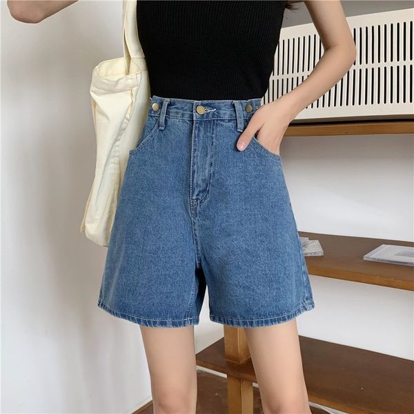 

shorts spring summer denim shorts women's new loose and thin a-line pants in 2021, White;black