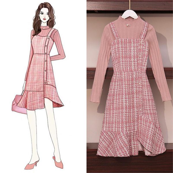 

two piece dress autumn female early suit high cold royal sister wind thin two-piece temperament fashion match, White