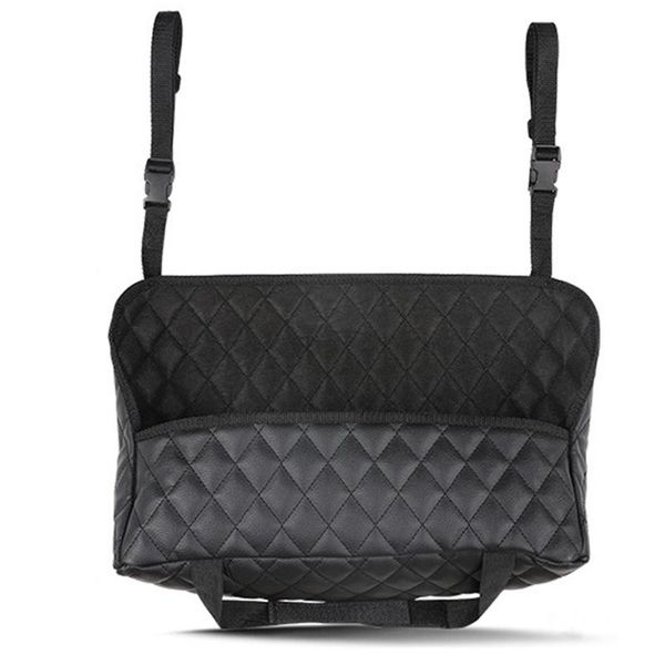 

car organizer handbag holder leather seat back mesh large capacity bag b36b