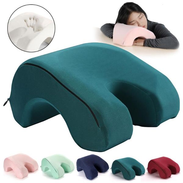 

pillow memory foam nap slow recovery travel headrest neck support cushions student desk office rest lunch break