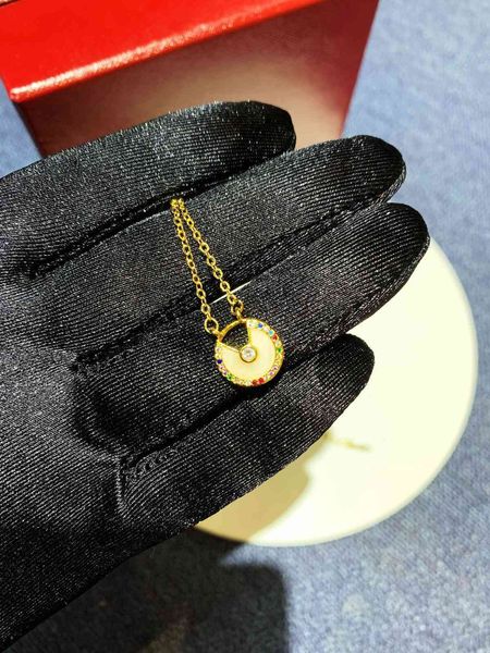 

special offer 70% off luxury jewelry kajia colorful treasure amulet necklace with s925 silver inlaid, Golden