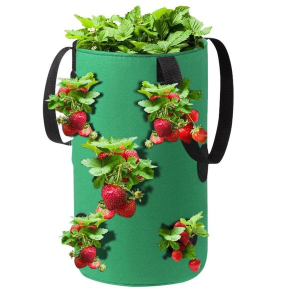 

plant hanging baskets strawberry planting feltcloth container bag thicken garden pot gardening supplies planters & pots