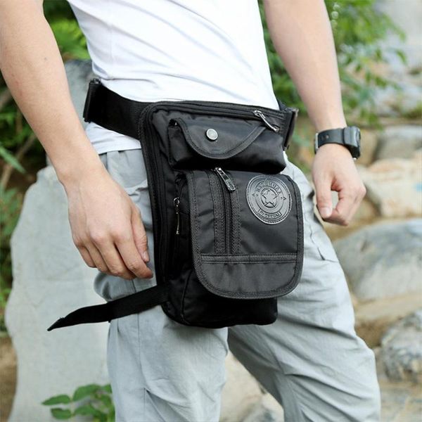 

outdoor bags leg chest bag uual-use retro fashion oxford men waist pouch soft handle cloth