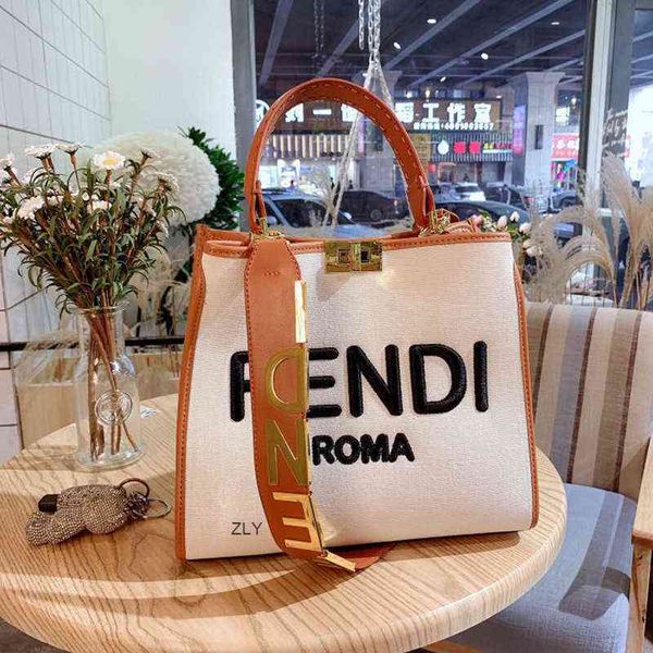 

peekaboo wide shoulder belt commuting metal shopping bag fashion one cross carry large capacity tote women's bag fashionzlyzly