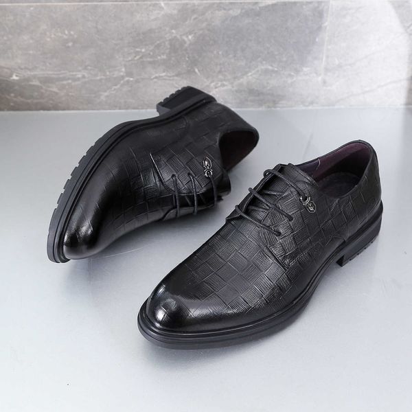 

2021 spring business ess leather shoes men's british casual, Black