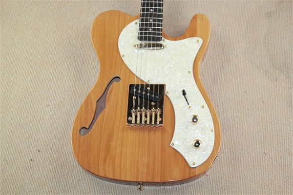 

6 stringsnatural electric guitar with semi-hollow ash body,maple fretboard