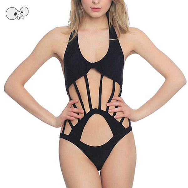 

women push-up padded bra backless one piece swimwear 2021 bikini swimsuit hollow out bandage monokini beachwear bathing suit one-piece suits