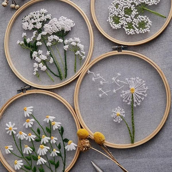 

other arts and crafts embroidery handmade self-embroidery material bag creative gift beginner gauze kit