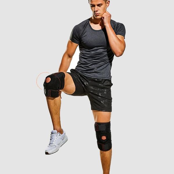 

sport kneepad fitness running cycling knee support non slip elastic brace belt basketball volleyball protector equipment elbow & pads, Black;gray