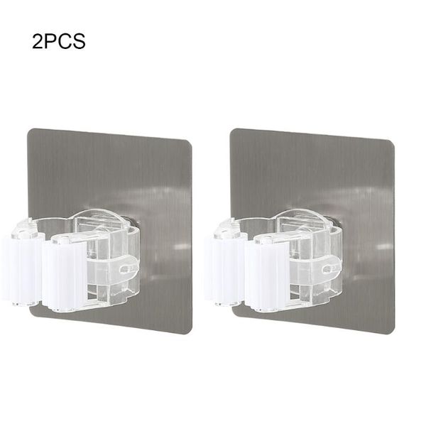 

hooks & rails 2pcs wall mounted kitchen storage hook umbrella space saving mop holder self adhesive heavy duty multifunctional home porch