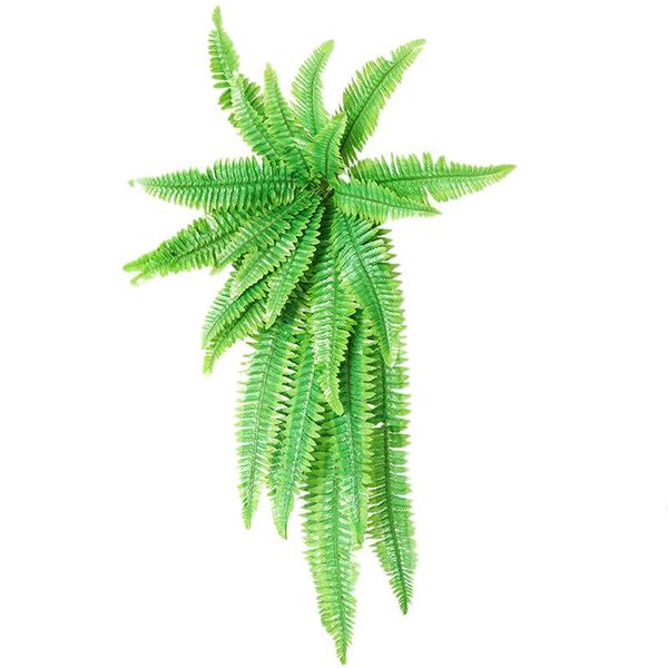 

decorative flowers & wreaths artificial persian fern grass bouquet diy wall hanging bush plant home wedding decoration faux foliage
