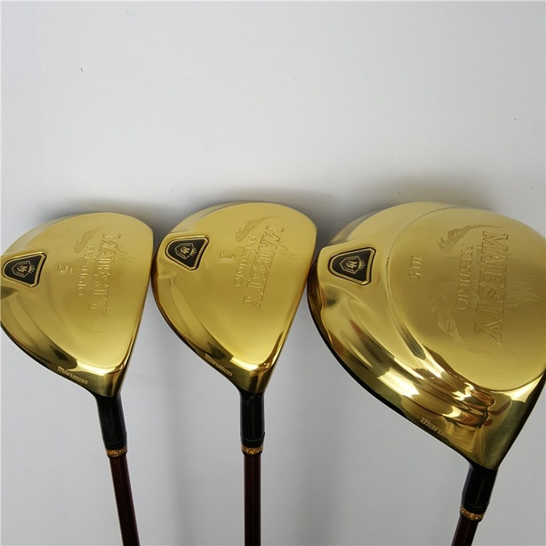 

men's golf clubs majesty prestigio 9 wood set 1 3 5 r or s flex graphite shaft and headcover complete of