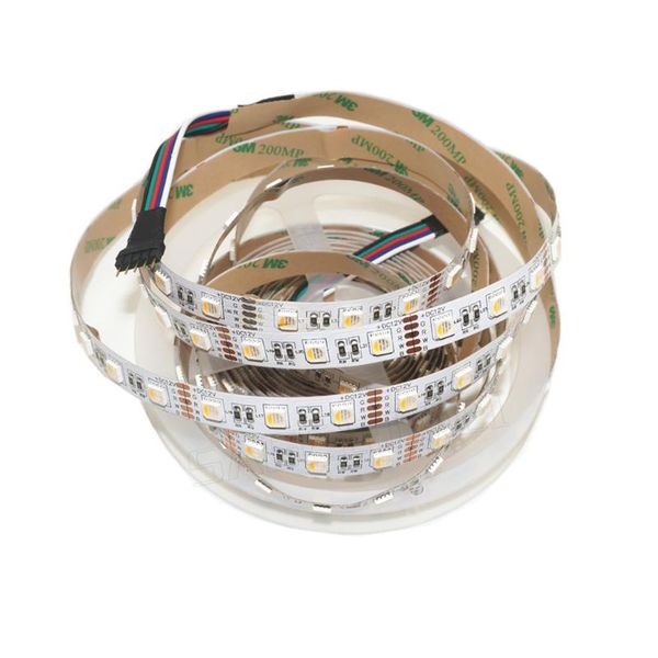 

/rgbww 4 color in 1 led chip strip smd flexible light rgb+white /warm white 60leds/m ip30/65 waterproof strips