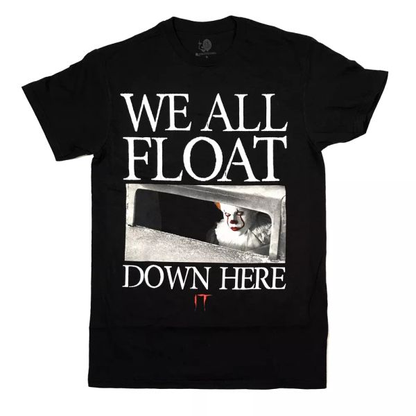 

it pennywise we all float down here t shirt sizes s to 3xl, White;black