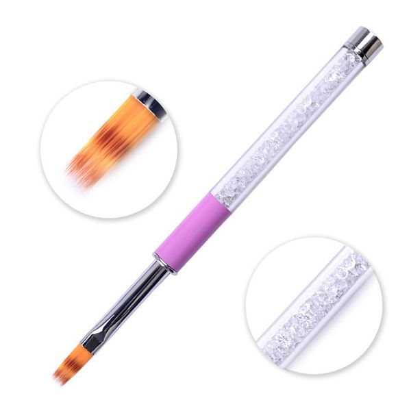 

nail brushes 1pc brush art painting pen uv gel polish gradient color rhinestone crystal acrylic drawing, Yellow