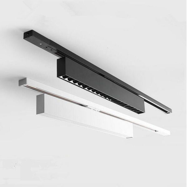 

track lights 8pcs 20w 30w 40w led light ceiling lamp aluminum ac85-265v linear floodlight rail lamps for home shop stores