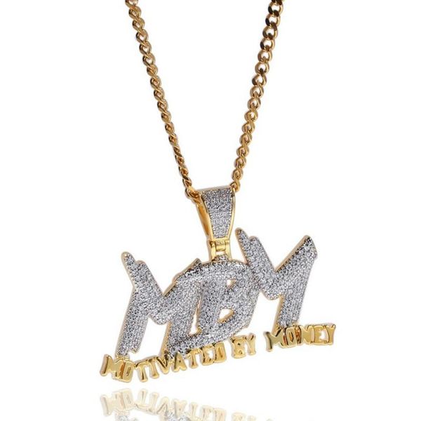 

hip hop fashion luxury goldenmbm letter pendant filled cubic zirconia necklace jewelry engagement anniversary gift necklaces, Silver