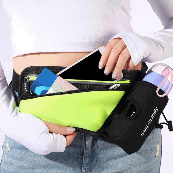 

waist bag waterproof large capacity adjustable strap zipper reflective stripe climbing hiking sports pack bags
