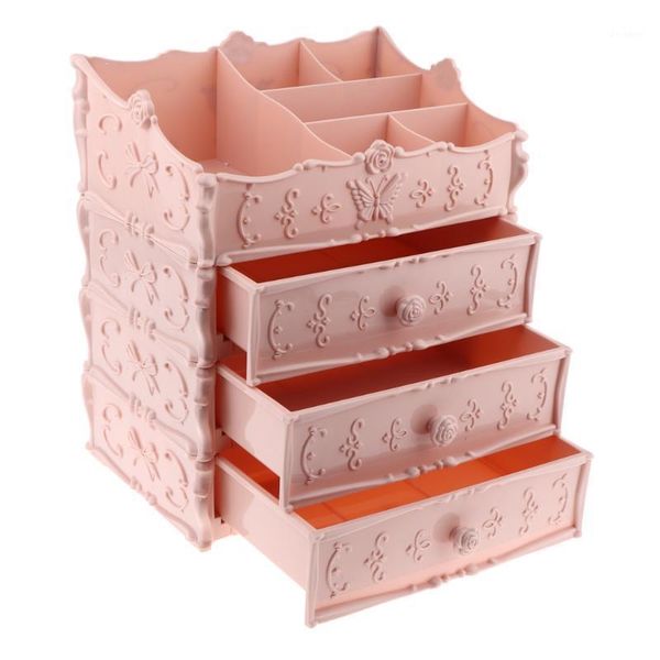 

makeup organizer 3 tiers plastic cosmetic storage drawers jewelry box stand1