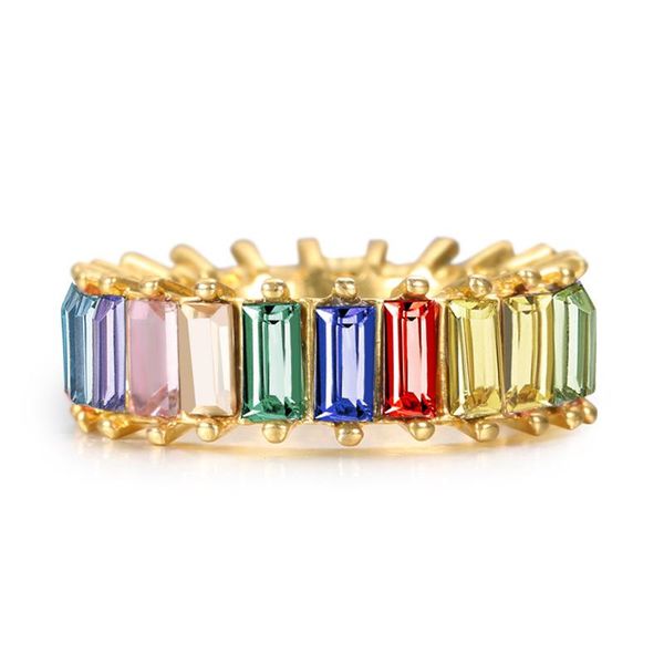 

wedding rings aide colorful copper finger creative retro for women rainbow rhinestone color alloy knuckle anillos, Slivery;golden