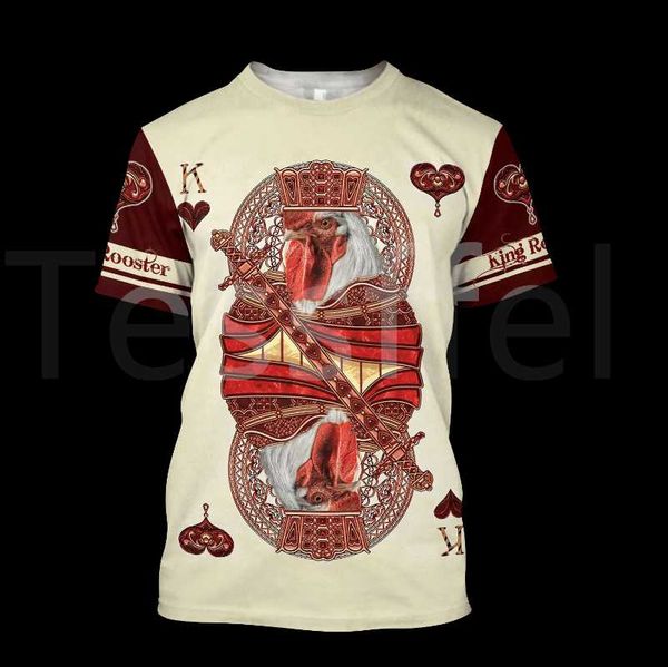 

men's t-shirts rooster chicken cock animal camo tattoo 3dprint summer funny casual tee shorts sleeves mens/womens a3, White;black