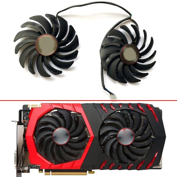 

cooler fan for msi radeon r9 380 armor 2x gtx 1060 1070 1080 ti rx 470 570 rx580 video card fans & coolings