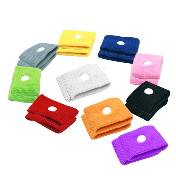 

wrist support 20pcs adjustable travel reusable cottonwrist band anti nausea wristbands sickness car motion sea sick ship plane protector, Black;red