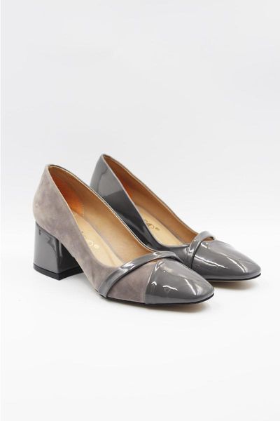 

dress shoes women's gray suede high-heeled, Black