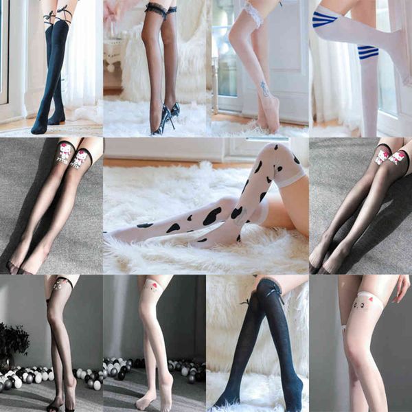 

stockings red silk milk kawaii student lace up socks, Black;white
