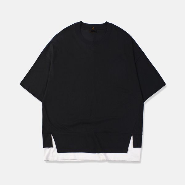 

oversize streetwear cotton t-shirt men women hip-hop summer style t-shirt tees, White;black