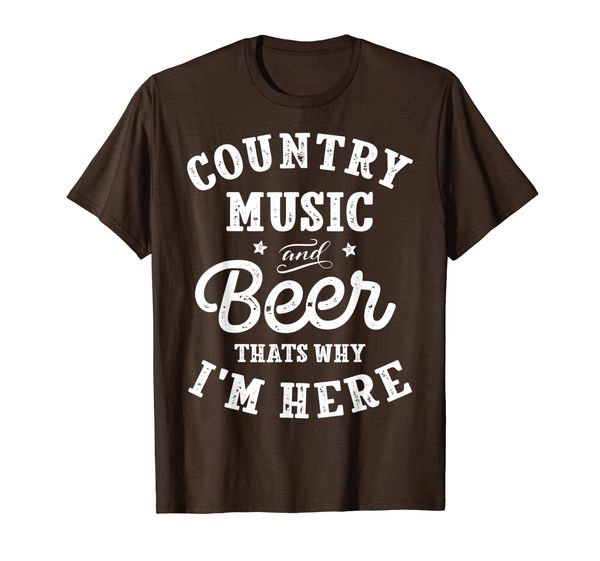 

country music and beer that's why i'm here t shirt funny tee, White;black