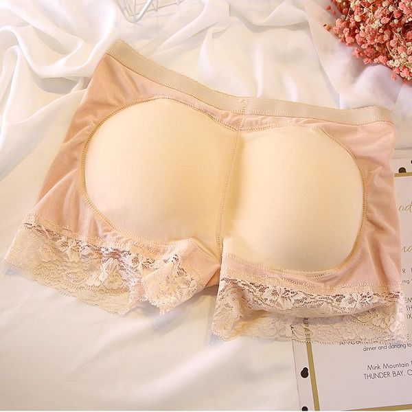 

maternity bottoms female rise hip panties padded and thickened european american fake bupeach safety pants, White
