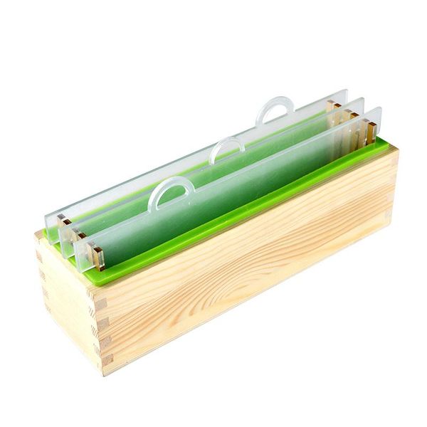 

craft tools render soap silicone mold rectangle loaf mould with wood box and transparent vertical acrylic clapboard diy handmade