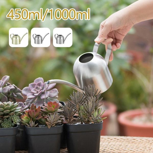 

watering equipments 450 ml stainless steel can modern style long spout garden greenhouse home indoor outdoor plants sprinkler pot