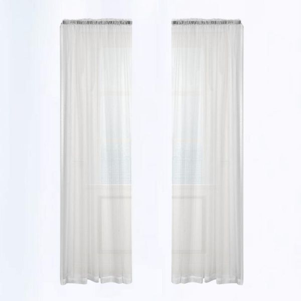 

transparent window curtain sheer voile curtains soft for home bedroom living room - 200x100cm (white) & drapes
