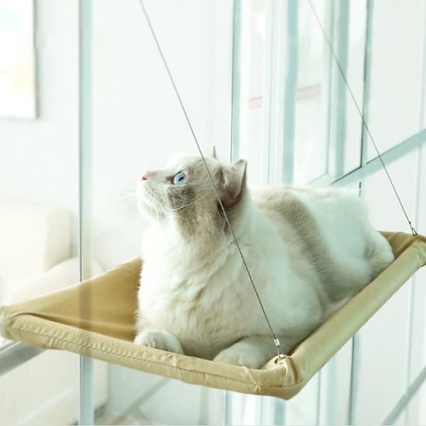

cat beds & furniture 1 pcs sucker hanging pet hammock bed cats comfortable window with blanket basking sun bearing 20kg