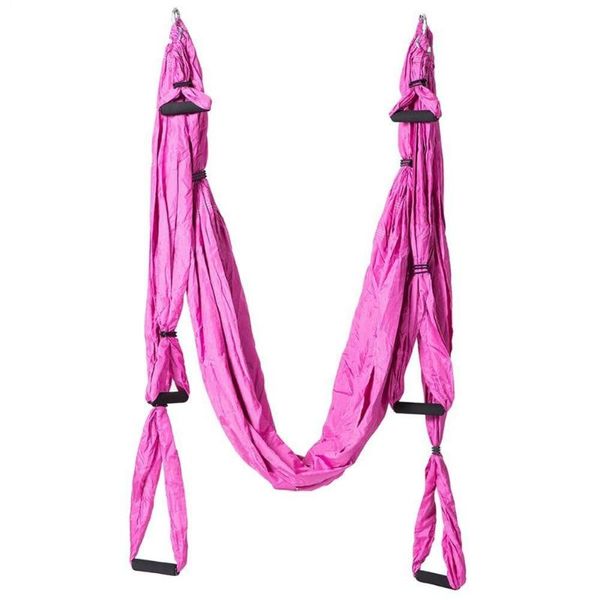 

lumiparty yoga swing adjustable folding nylon hammock sling trapeze inversion for gym and home fitness resistance bands