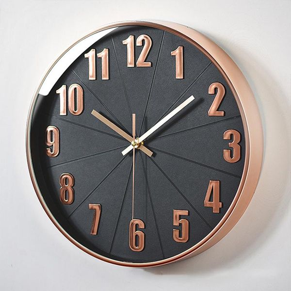 

luxury nordic wall clock modern design clocks home decor rose gold silent watches creative living room decoration zegar gift