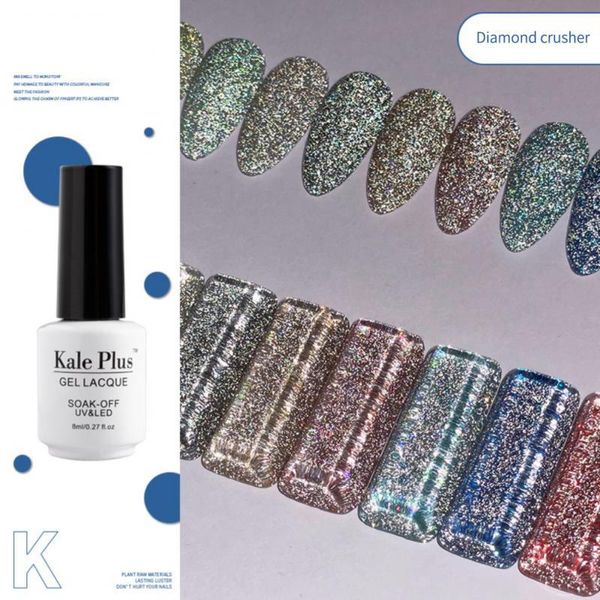 

nail gel 8ml reflective glitter polish water shining bursting flash crushing semi permanent for manicure art tslm1, Red;pink