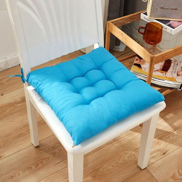 

cushion/decorative pillow 2021 thickened seat cushions solid color sanded chair cushion round cottons upholstery soft padded pad