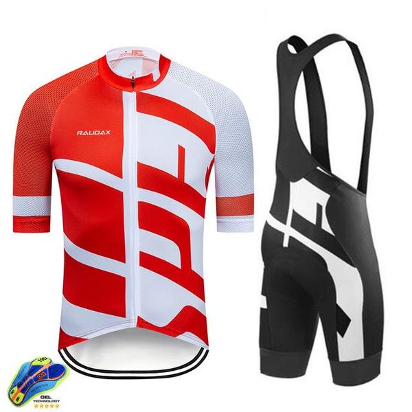 Set da corsa Set completo da ciclismo 2021 ProTeam Jersey Abbigliamento da uomo Pantaloncini con bretelle MTB Bike Ropa Ciclismo