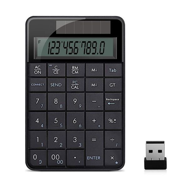 

bluetooth numeric keyboard 2.4g mini 2-in-1 wireless usb keypad with calculator display screen for business trips mouse combos