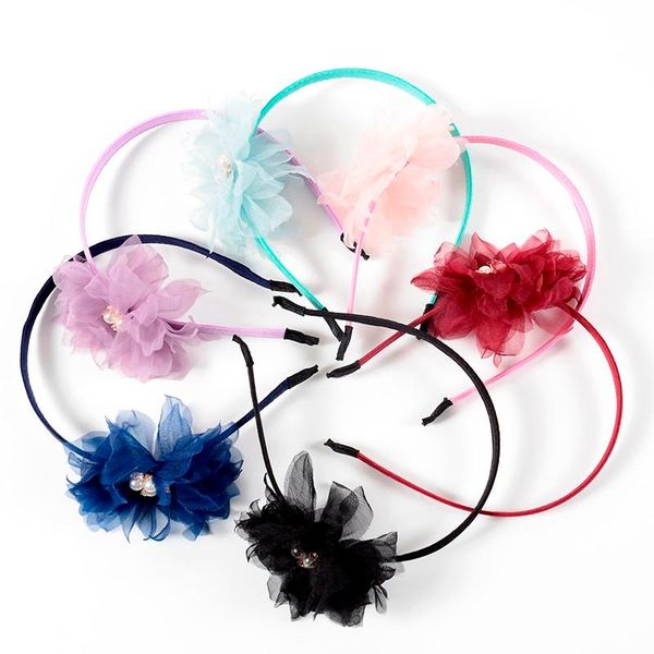 

hair accessories 2021 arrival fashion flower bands for girls chirldren cause beautiful headbands kids bandeau, Slivery;white