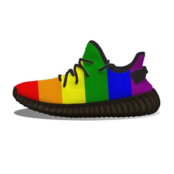 

diy custom gay pride rainbow flag running shoes mesh printed mens womens trainers outdoor sports sneakers