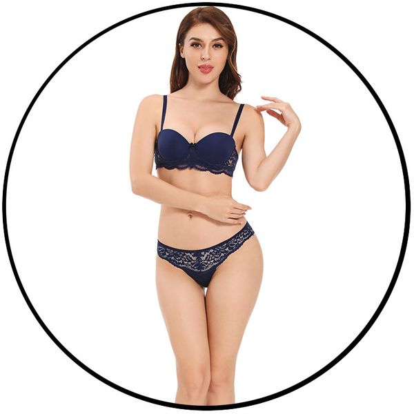 

bra set french smooth adjustable gathered for girls, Red;black