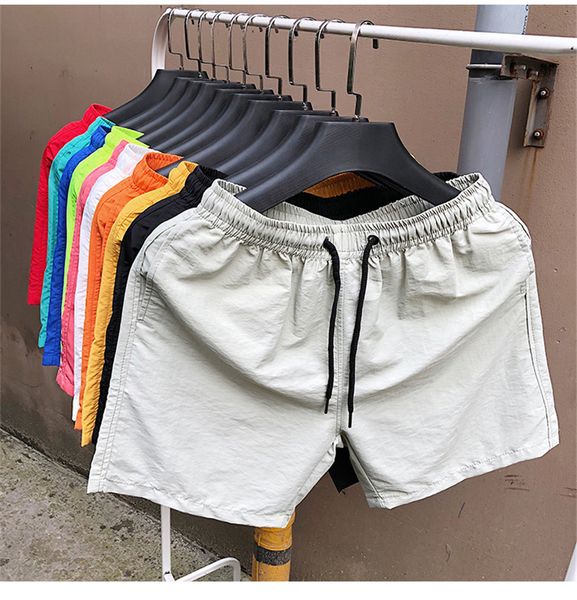 

summer mens sports multi color beach fifth trousers running shorts fashion casual male clothes 2021, White;black
