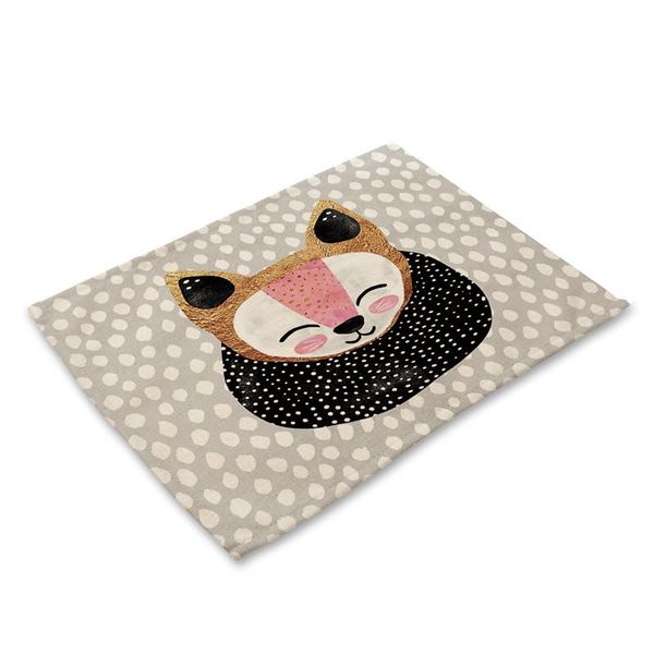 

mats & pads geometric animal pattern table mat dots kitchen decoration placemat napkin for wedding tools